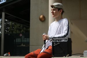 Gavin Wilson, a self-taught beatboxer, waits to perform outside the University Union Wednesday, Sept. 19, 2019. Wilson will perform in the annual Sac States Got Talent competition Thursday, Dec. 3, 2020 on Zoom.