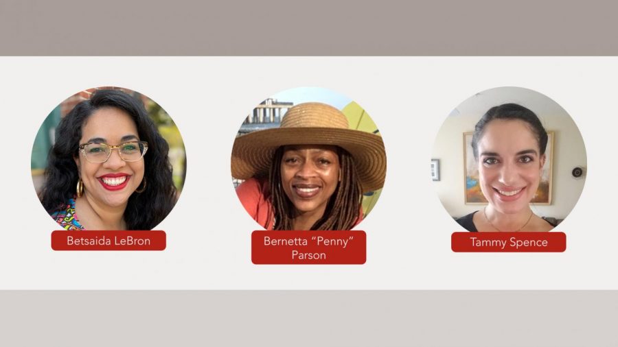 (left to right) Betsaida LeBron, Bernetta Penny Parson, and Tammy Spence will be sharing personal love stories via Zoom Friday, Feb 19, 2021 for Capital Storytellings A Different Kind of Love event. All are welcome, with proceeds going directly towards accessible storytelling programs in the Sacramento area. (Photo illustration by Patrick Posuniak)