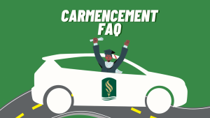Sacramento State holds a CARmencement graduation ceremony in the illustration above. The celebration will take place on Friday, May 21, 2021 for student graduates of 2020 and 2021. Graphic created in Canva.