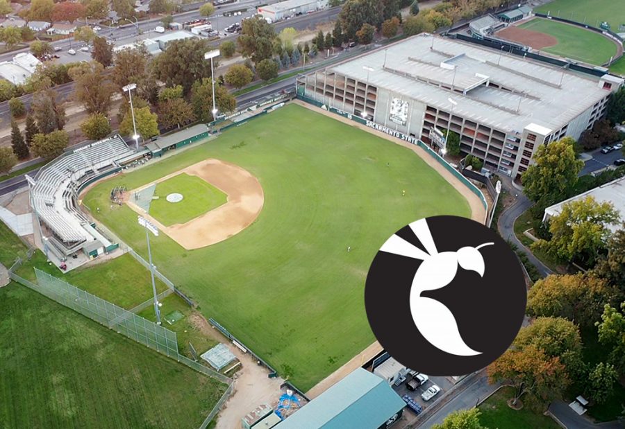 An empty view from above John Smith Field at Sacramento StateWednesday, Oct. 28, 2020. (Sara Nevis)