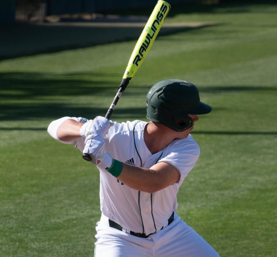 Sac+State+hitter+Matt+Smith+swings+against+the+Stanford+Cardinals+on+March+29+in+a+3-2+Hornet+win.+Smith+became+the+Sac+State+leader+in+hits+and+RBIs+on+April+25+against+Northern+Colorado.%0A