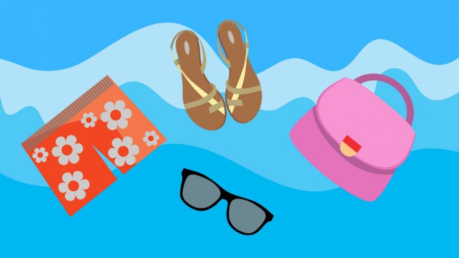 From Bermuda shorts to handbags and sandals, Sac State fashion students Marisa Rodgers, Diana Gonzalez and Joana Pereda share their tips on how to dress in style this Spring. (Graphic made in Canva)
