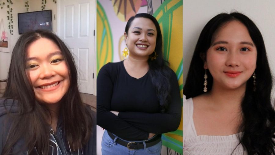 (Left to right) My-Thy Nguyen, Marietess Masulit and Yee Thao discuss their experiences dealing with anti-Asian racism due to xenophobic rhetoric tied to the COVID-19 pandemic. The State Hornet spoke with members of the Asian American community at Sac State about what they have experienced since the start of the pandemic. Photos courtsey of Nguyen, Masulit and Thao.