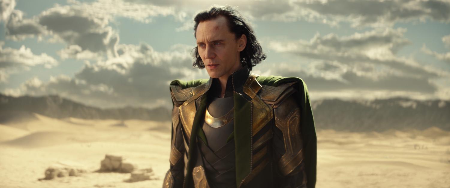 Loki (Tom Hiddleston) in Marvel Studios’ “Loki,” exclusively on Disney+. Loki is the first character to be gender fluid in the MCU, meaning their gender identity falls outside the binary construct. Photo courtesy of Marvel Studios. ©Marvel Studios 2021. All rights reserved.