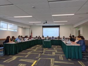 All members of Associated Students, Inc. board of directors gather for its weekly meeting on Wednesday, Sept 15, 2021. The board finalized its strategic priorities for the 2021-2022 school year.