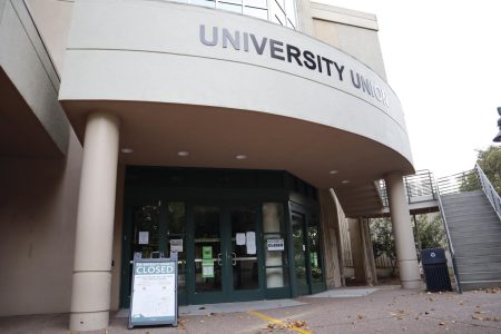 The university union pictured during the COVID-19 pandemic Oct. 25, 2020. Sacramento State announced the Spring 2022 semester would begin virtually during a surge of cases in Sacramento County. (Madeleine Beck)