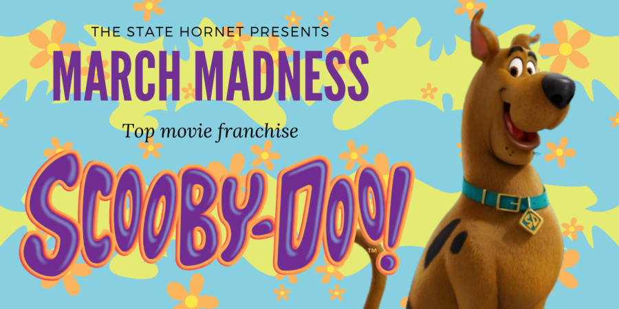 Scooby-Doo+was+voted+the+number+one+movie+franchise+for+The+State+Hornet%E2%80%99s+2022+March+Madness.+The+final+results+show+that+Scooby-Doo+beat+the+MCU+by+more+than+2%3A1.%0AGraphic+by+Jennah+Booth