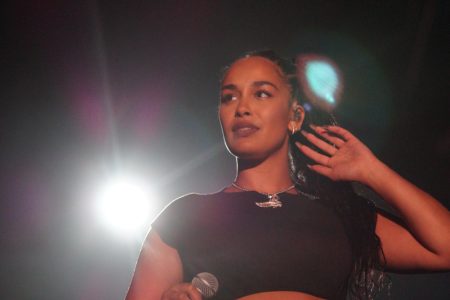 Jorja Smith performs on the Blume stage at Discovery Park in Sacramento on Saturday, April 30, 2022. Smith is an English singer-songwriter who was one of four women headliners at Sol Blume festival this year. (Photo by Laura De la Garza Garcia)