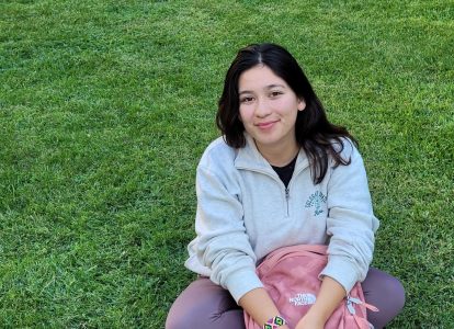 Third-year political science major Lupita Rios sits on-campus on Friday, Oct. 14, 2022. The recent incidents of sexual assault and battery over the past month have made Rios hesitant to make use of services on campus that she has in the past.