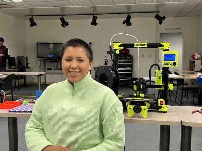 Jasmine Gomez is part of the staff for the StingerStudio makerspace and was hired a few weeks prior to Oct. 6, 2022. The StingerStudio makerspace trains all of their staff to use every machine in the space. 
