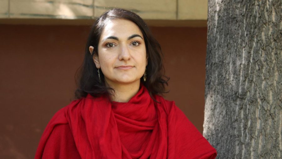 Assistant professor of political science and Director of the Iranian & Middle Eastern Studies Center Shar Razavi stands outside of Tahoe Hall on Oct. 6, 2022. “There’s always a sense here in the U.S. among Iranian-American women, in the community, that we wish that we could be doing more,” Razavi said.