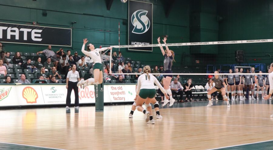 %5BFILE%5D+Senior+Sac+State+volleyball+outside-hitter+Bridgette+Smith+attempting+to+return+a+ball+over+the+net++Saturday%2C+Oct.+23%2C+2022%2C+in+The+Nest.+The+Hornet+split+a+1-1+series+in+a+home+weekend+standoff+against+Northern+Colorado+and+Northern+Arizona.%0A