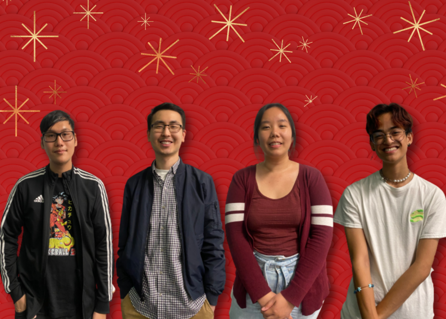 (L-R) Kevin Doan, social work major, Hok Tang, Sac State alumni, April Ngai, design studies major and Tiwa Chan-Nguyen, chemistry major on Wednesday, Oct. 12, 2022.  “This feels like a historical change. Since we have so many paid, recognized holidays, why can’t we have our own?” Doan said. (Graphic: made in Canva by Elizabeth Meza