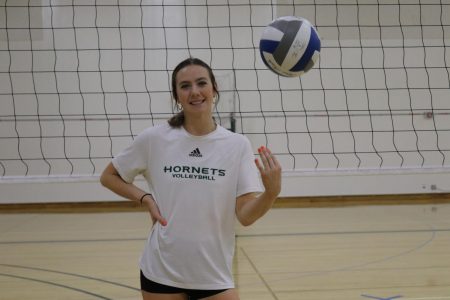 Bridgette Smith poses for a portrait before womens volleyball practice at The Nest on November 1, 2022. After being named second team all-conference as a freshman, Smith was named first team all-Big Sky conference in 2021 as a sophomore.