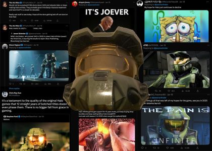 Twitter users respond to the news of 343 Industries head of creative, Joseph Staten being reassigned to Microsoft’s publishing division. The thread was flooded with disappointment and melancholy memes. Graphic created in Adobe Photoshop by Gavin S. Hudson.
