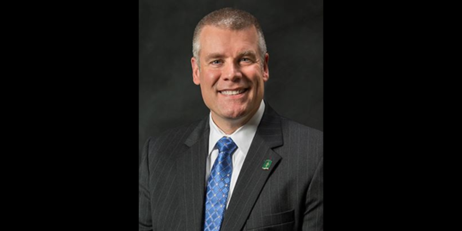 Vice President of Student Affairs Ed Mills will be leaving Sacramento State this summer according to a campus-wide email sent out Monday April 24, 2023. Mills has served at Sac State for nearly 15 years. (Photo courtesy of California State University, Sacramento, graphic made in Canva by Emma Hall). 