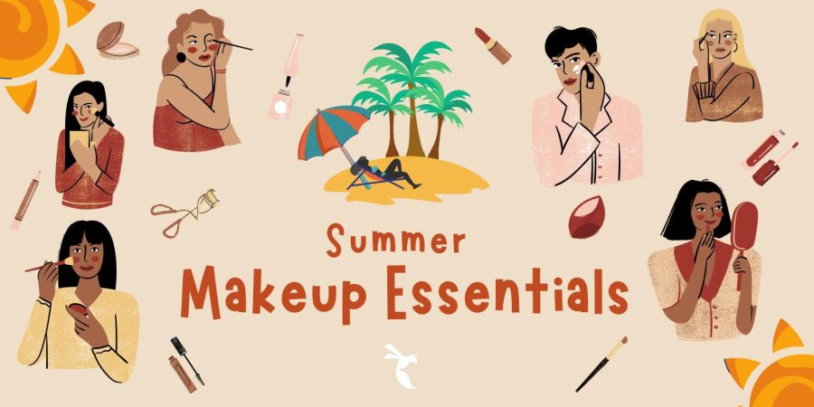 Get ready to shine this summer with these stunning makeup looks! These recommendations will take the personal beauty game to the next level. (Graphic created in Canva by Hailey Valdivia)