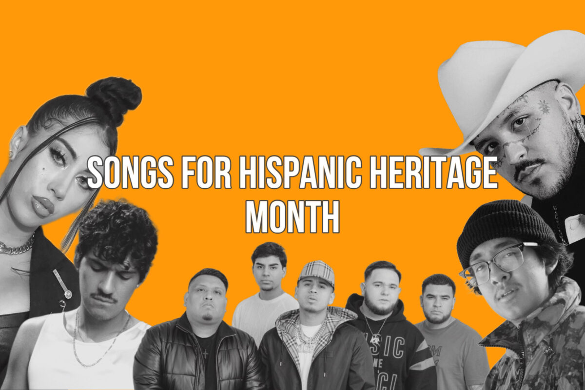 This graphic shows a handful of the artists that are being appreciated in this post, from notable figures such as Kali Uchis, Omar Apollo, Christian Nodal, Fuerza Regida, and Cuco. These artists range from the traditional Latin sounds to alternative, this playlist has a good variety that will sure catch the attention of anyone this Hispanic Heritage Month.  (Images courtesy of Getty, Euphoria, HypeBeast and El Mañana.  Christian Nodal by JG is licensed under CC BY-SA 4.0 DEED. Graphic made in Picsart by Anthony Golston)