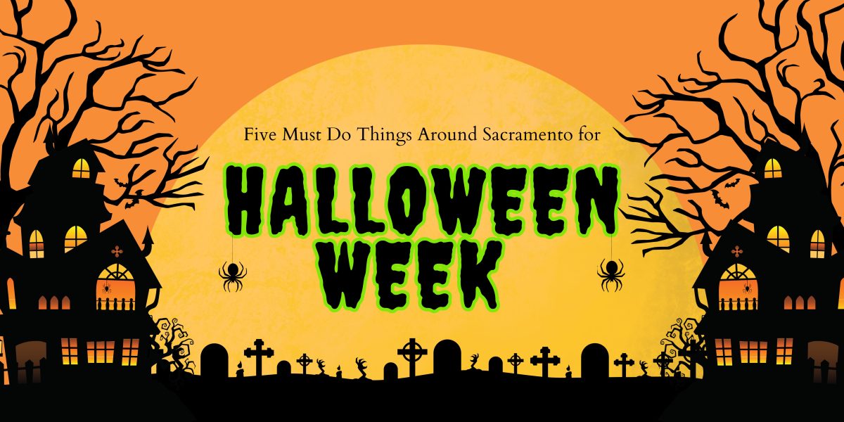 Halloween spirit is thriving in the Sacramento area with spooky and scary attractions. Here is a chance to enjoy the best event attractions in town. (Graphic created in Canva by Katelyn Marano)