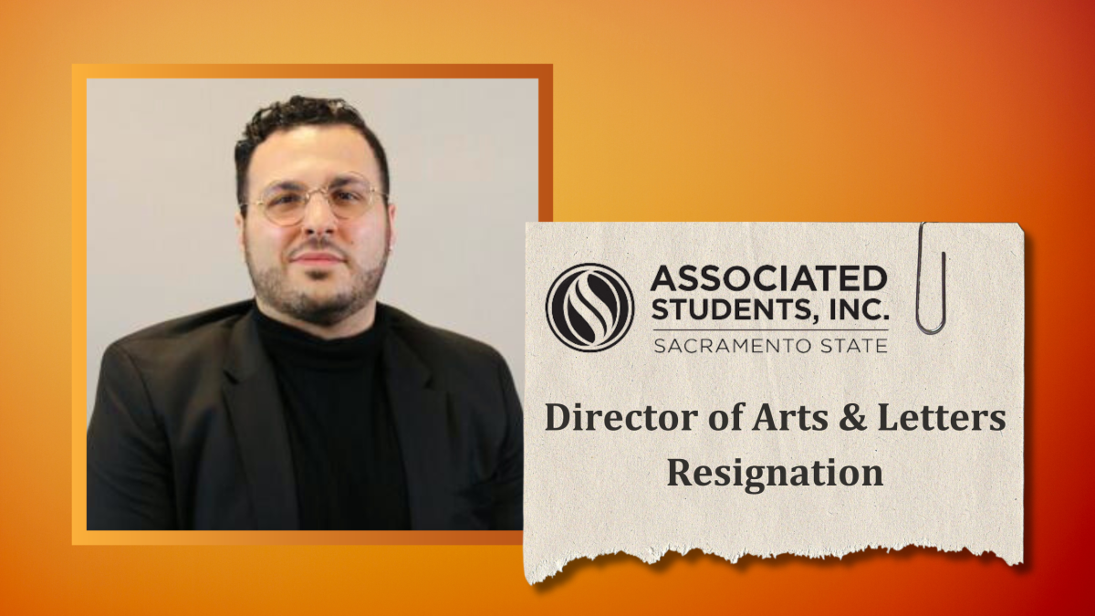 Associated Students Inc. Director of Arts & Letters Christian Hernandez-Hunter poses for his election candidate photo for the board position earlier in the spring semester. Hernandez-Hunter has since resigned from his position after continuous hardships with others led to the decision. (Photo courtesy of ASI, Graphic created in Canva by Alyssa Branum)