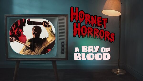 Considered by many to be the first true slasher movie, Mario Bava’s 1971 classic “A Bay of Blood” helped define the genre. Even over five decades after its initial release, this bloody thriller still manages to hold up as an entertaining flick. (Graphic created in Canva by Ariel Caspar, image courtesy of Nuova Linea Cinematografica)