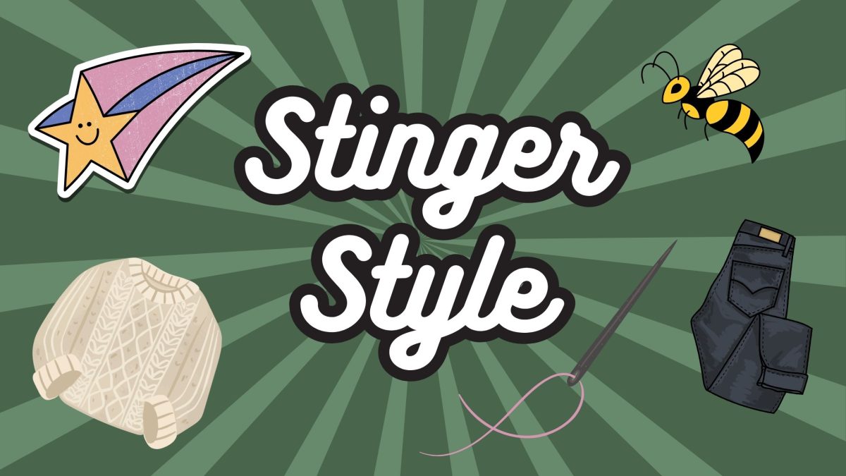 In this edition of Stinger Style, staffer Maddie Thielke provides some fall clothing essentials to add to your new capsule wardrobe. With these staple pieces, you will stay cozy and stylish this season. (Graphic created in Canva by Maddie Thielke)