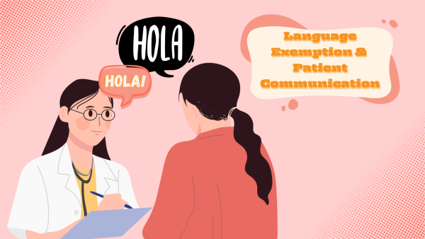 Sacramento State is exempting nursing and health science majors from foreign language courses. Spanish-speaking patients will continue to feel unheard by healthcare workers. (Graphic created in Canva by Julianna Rodriguez) 