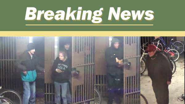 The remaining suspects captured on camera by the Sacramento State Police Department. Students should report to the Sac State PD immediately if they see these faces or anyone else tampering with student property. (Graphic created in Canva by Analah Wallace)