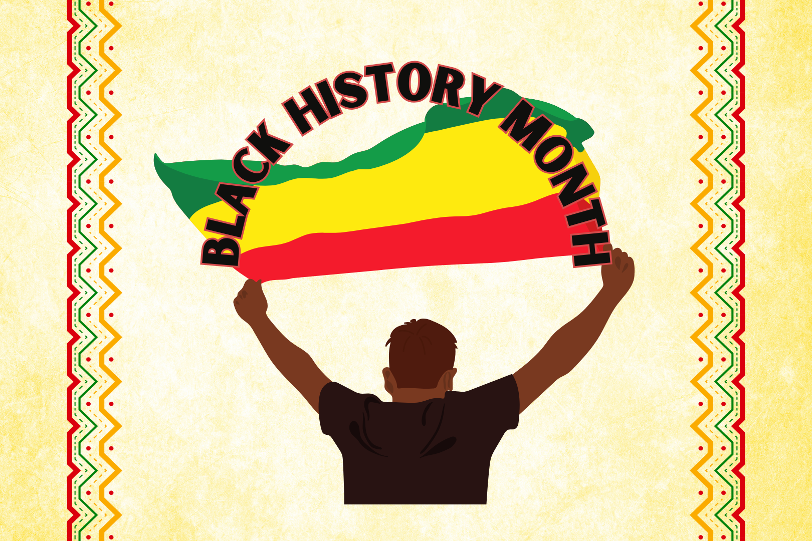 Black History Month is an annual month-long observance in February where we come together to celebrate the achievements and remember the sacrifices made on behalf of Black Americans throughout U.S. history. (Created in Canva by Julianna Rodriguez)