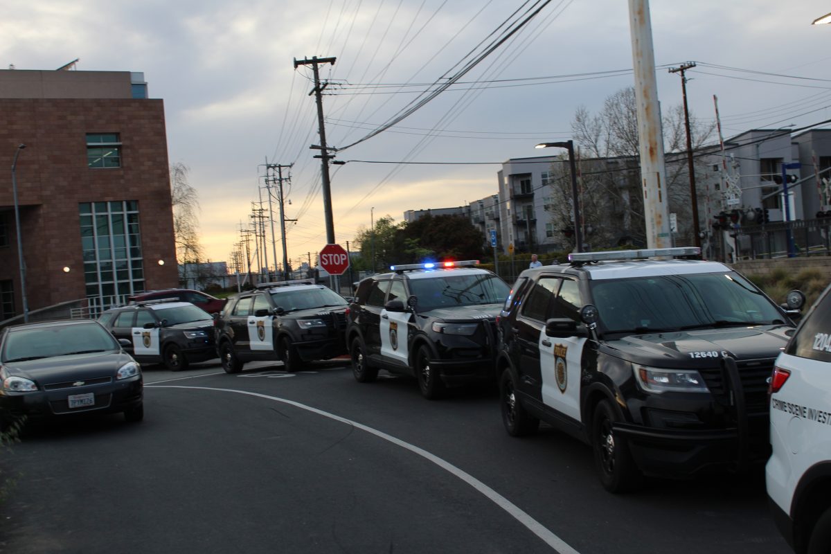 The Sacramento Police Department responded to a shooting at the University and 65th Street light rail station around 3 p.m. Thursday, March 21, 2024. The suspects in the shooting allegedly carjacked someone at gunpoint nearby on Folsom Blvd, the car was found abandoned on campus in parking lot 2.