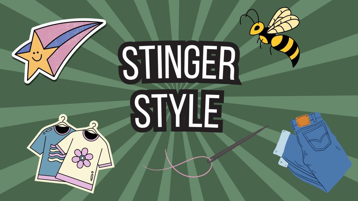 In this edition of Stinger Style, we talk about what pieces to add to our spring wardrobes. Find some inspiration in this article. (Graphic created in Canva by Maddie Thielke) 