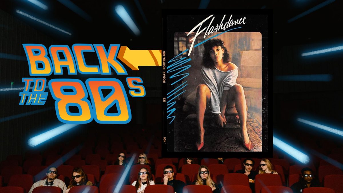 The+1983+film+%E2%80%9CFlashdance%E2%80%9D+is+a+poor+portrayal+of+the+80s+niche+of+dancing-themed+movies.+%28Graphic+created+in+Canva+by+Alyssa+Branum+and+photo+courtesy+of+Paramount+Pictures%29
