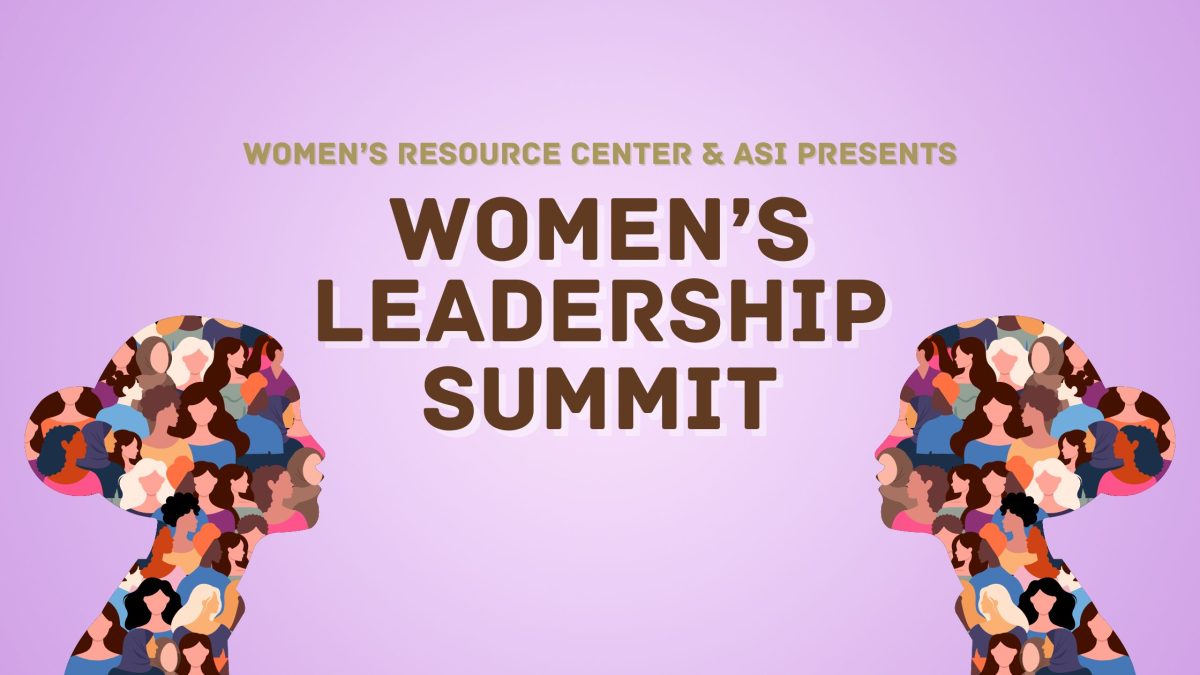 The Women’s Leadership Summit is returning for the second year in a row on Friday in the University Union. This event is presented by ASI and the Women’s Resource Center.
(Graphic made in Canva by Maddie Thielke)