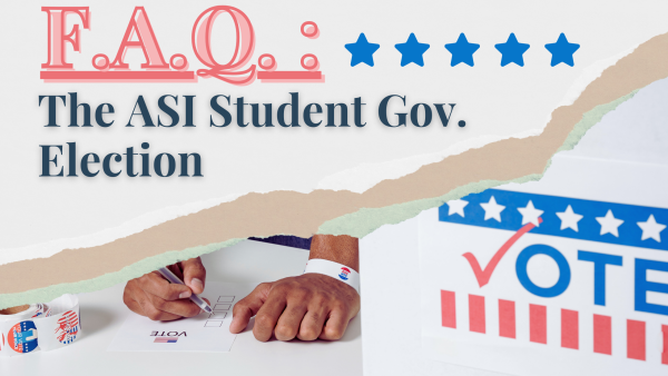 The ASI Student Government election begins Wednesday, April 10, 2024, at 8:00 a.m. and will run through the evening of Thursday, April 11, 2024. (Graphic created in Canva by Analah Wallace)