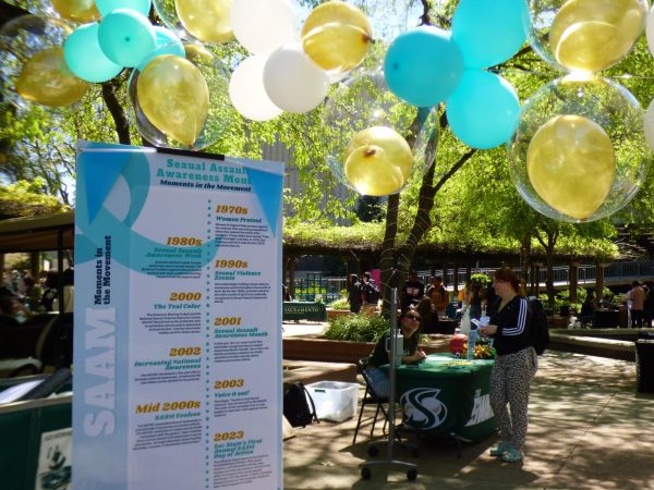 The Office of Equal Opportunities hosts the second annual Sexual Assault Awareness Day of Action fair in the Library Quad Tuesday, April 2, 2024. The fair featured various booths educating students about Sexual Assault Awareness Month and of ways to prevent sexual assault. 