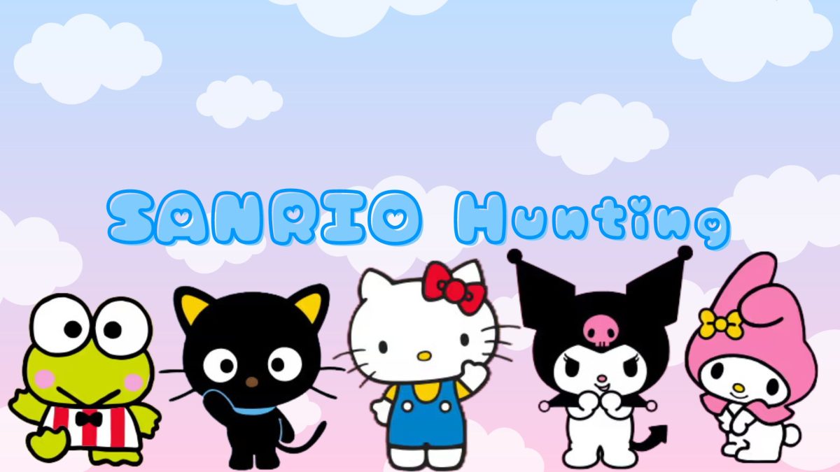 Sanrio+hunting+is+finding+items+with+some+Sanrio+characters+like+Hello+Kitty%2C+Kuromi%2C+My+Melody%2C+Keroppi+and+more+like+the+ones+pictured+above.+%28Photos+courtesy+of+Sanrio%2C+graphic+created+in+Canva+by+Jada+Portillo%29