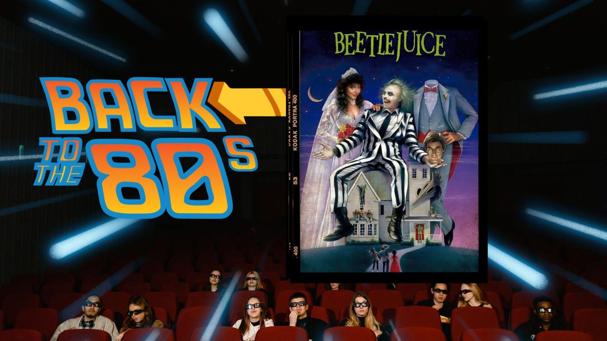 The 1988 movie poster of  “Beetlejuice.” The film is so much more than just a Halloween time movie. (Photo Courtesy of Warner Brothers, graphic created in Canva by Alyssa Branum)