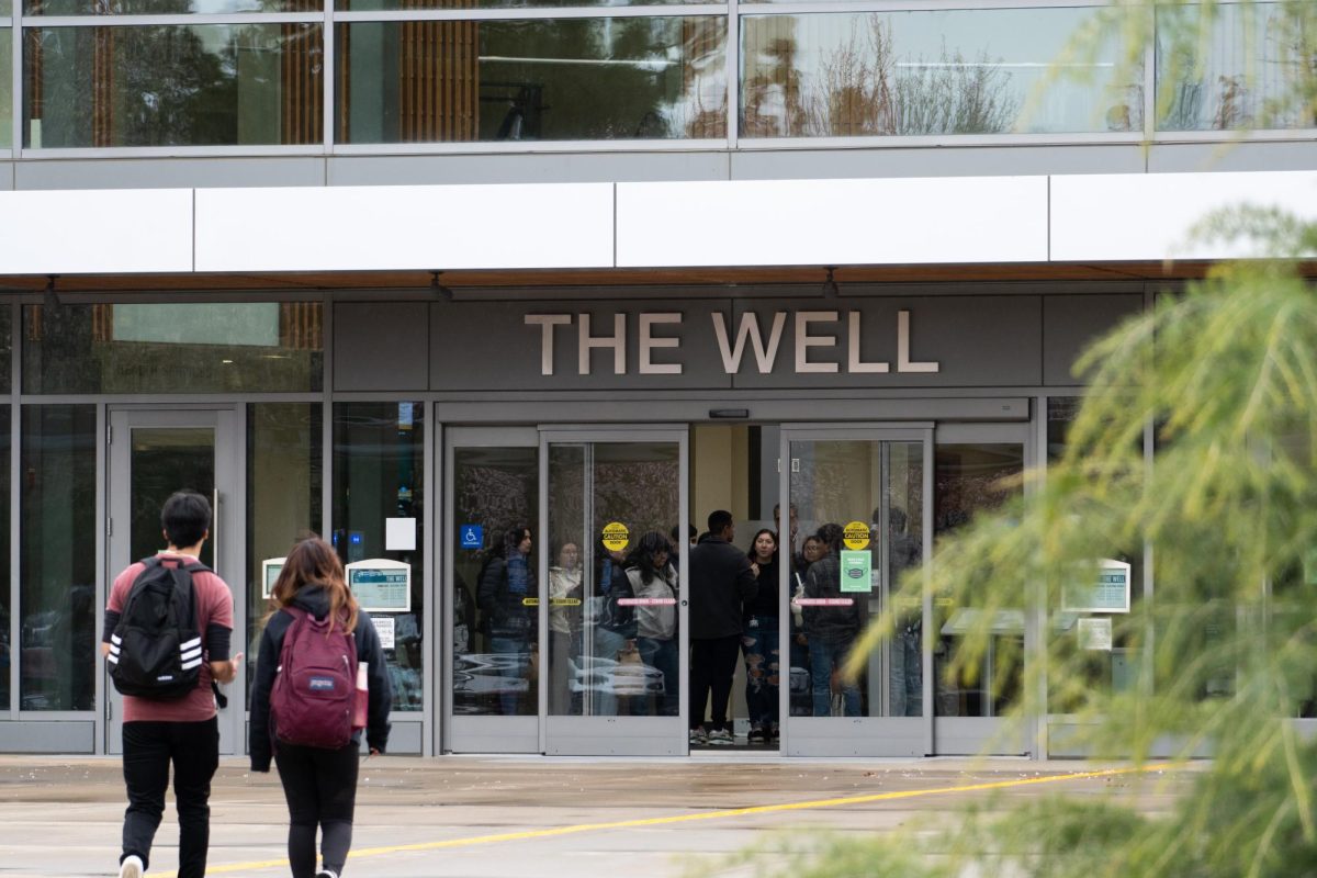 The Wellness Education Leisure and lifestyle center provides a space on campus for students to locate services and exercise. Outside The WELL  Thursday, Feb. 23, 2023. 