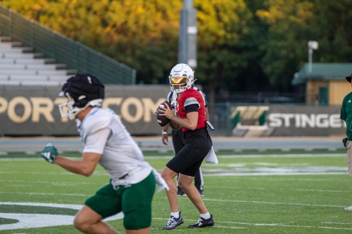 Sacramento State redshirt freshman quarterback Carson Conklin during the Hornets practice Thursday, Aug. 8, 2024. Conklin threw for one touchdown and two interceptions in Sac State’s loss to Northern Arizona.