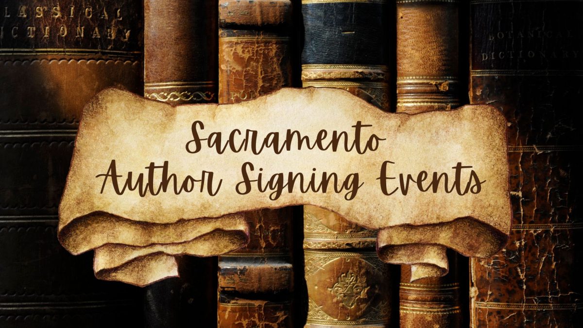 Gather ‘round Sacramento bookworms. Don’t miss these local author signing events hosted by independent bookstores in the area. (Graphic created in Canva by Rinn Lee)