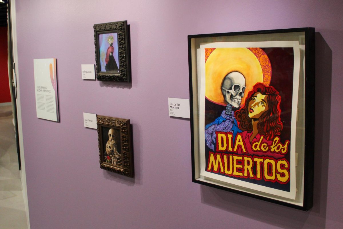 The California Museum’s Día de Los Muertos art exhibit celebrates Latinx culture and honors leaders of the past, featuring artists Adrián Arias, Krisztianna, Juan Ramos and John Hancock.