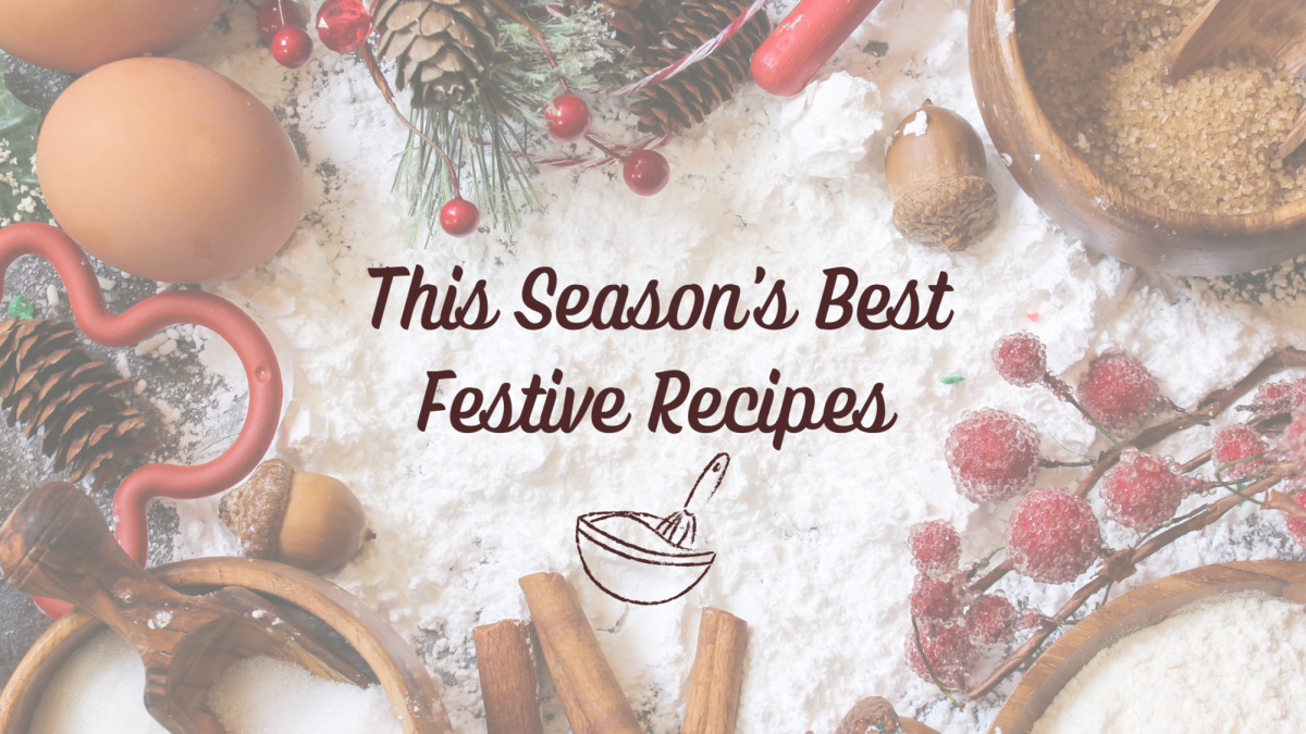 Baking is a perfect way to pass the time when out of class. Try out these family-vetted recipes over winter break. Graphic made in Canva by Delaney Joyce.