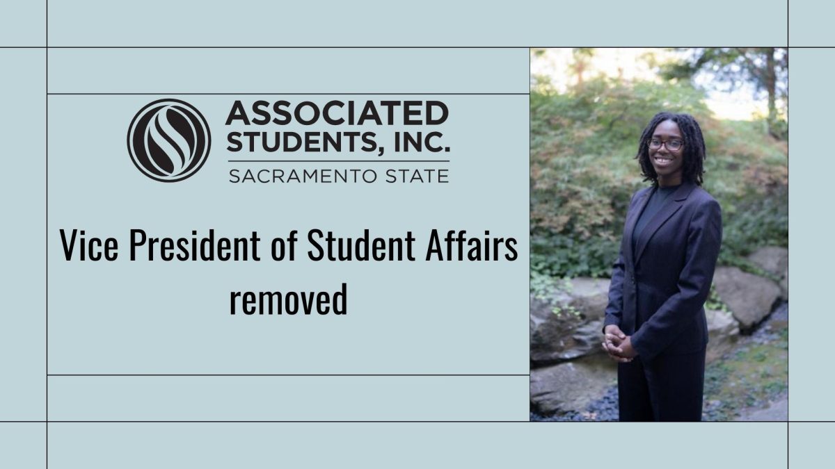 Vice President of University Affairs Sabrina Charleston poses for ASI head shots in the fall 2024 semester. Charleston was removed by unanimous vote on Wednesday, Feb. 12, 2025. (Photo Courtesy of ASI, graphic created in Canva by Aliza Imran)