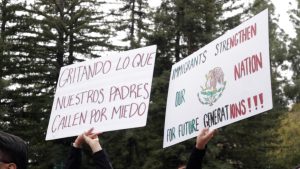 Students at Sacramento State protest in solidarity with immigrant community