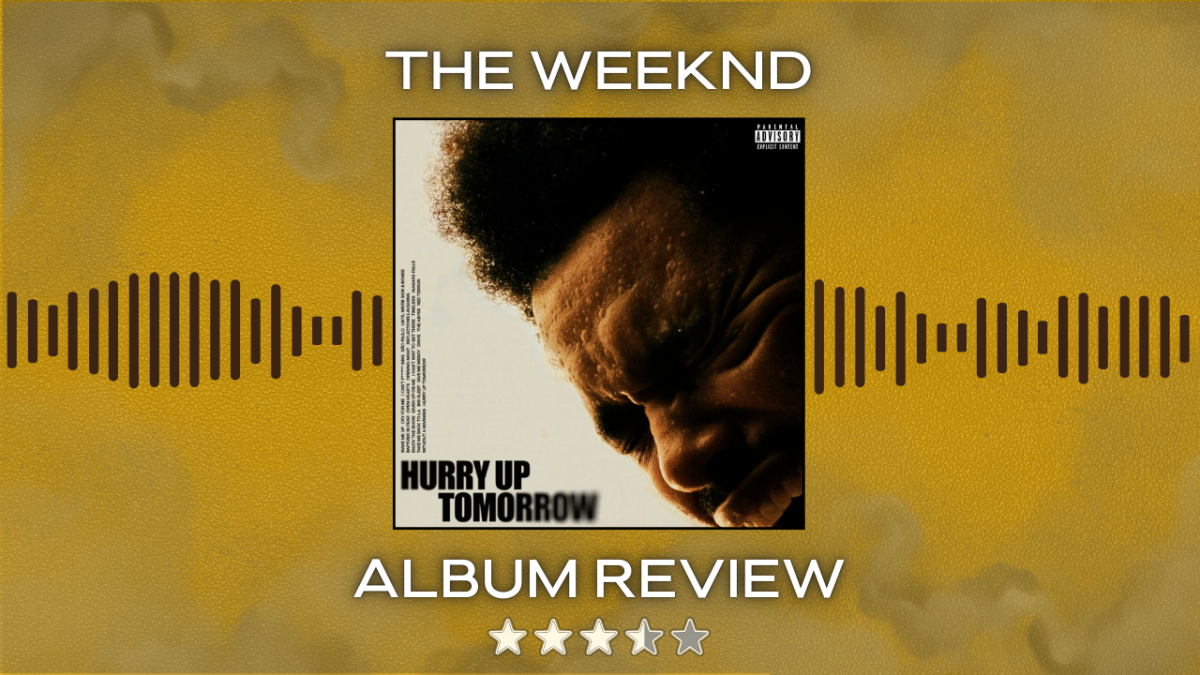 The Weeknd released his album “Hurry Up Tomorrow” Friday, Jan 31. The project is his sixth studio album. (Photo courtesy of XO Music, Republic Records and Universal Music Group. Graphic created in Canva by Chris D. Johnson and Delaney Joyce.)