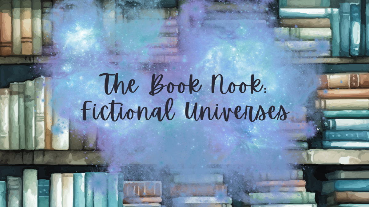 Fictional multiverses are when an author writes multiple series as part of a single world. Following these universes can get complicated, especially for new fans. (Graphic created in Canva by Rinn Lee)