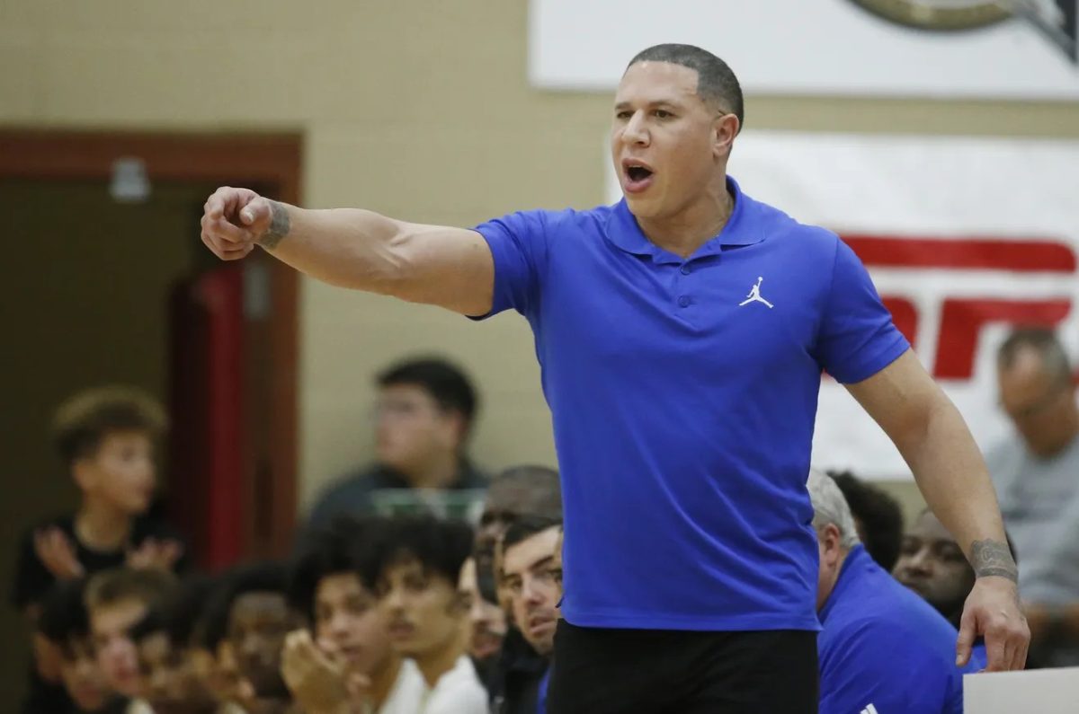 Mike Bibby yells to his team against Prolific Prep at Chaparral High School Thursday, Dec. 5, 2019. Bibby is now set to join Sac State as the head coach of their men’s basketball program.