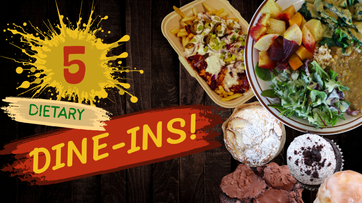 Having dietary restrictions isn’t a reason not to enjoy good food! Find out about five local Sacramento restaurants and the delicious meals they serve, accommodating everything from vegan to gluten-free options. (Graphic made in Canva by Giancarlo Diloy)