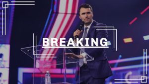 Political activist and CEO of Turning Point USA Charlie Kirk was fatally shot Sep. 10, 2025. The shooting occurred at Utah Valley University during a campus event held by Turning Point USA. (Photo courtesy of Gage Skidmore via Flickr, graphic created in Canva by Jada Portillo)