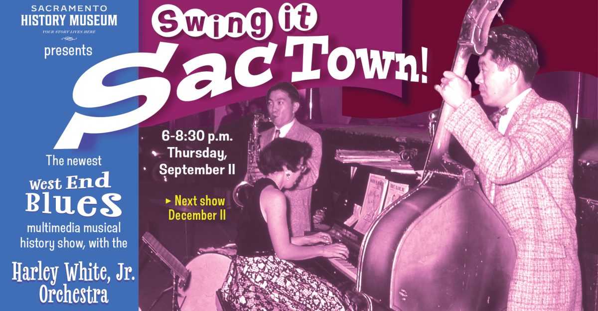 Sacramento History Museum presented “The West End Blues: A Sacramento Jazzstory,” Thursday, Sept. 11, 2025, featuring Harley White Jr. Orchestra as performers. The concert featured a multimedia aspect, as a slideshow displayed vintage photos and text. (Photo courtesy of Sacramento History Museum)
